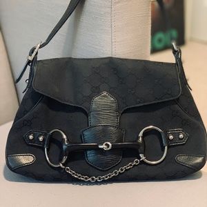 GUCCI Black Horsebit shoulder bag *CLEARANCE*